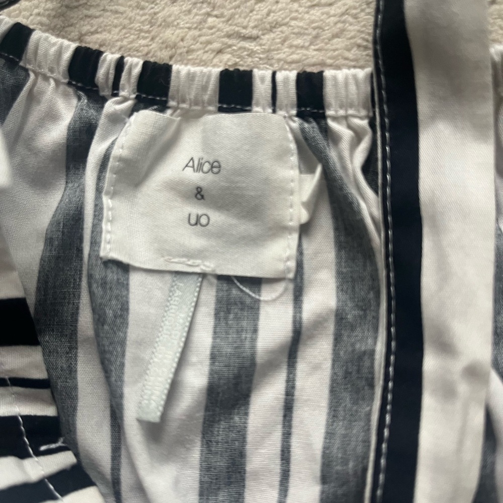 Anthropologie Black and White Striped Mini Dress - Picture 9 of 9